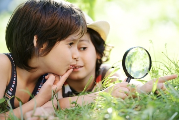 Kids in Grass